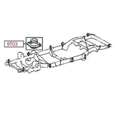 Jeu de silentblocs centre de la caisse  série 9