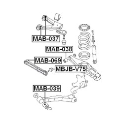 jeu de 2 silentblocs bras inf AR Pajero III / IV